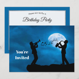 Invitación Cumpleaños de la Silhouette de la Luna Llena