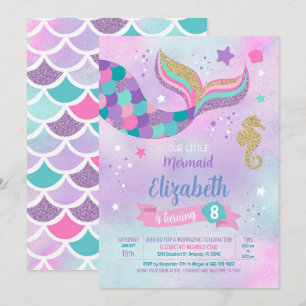 Invitación Cumpleaños de la sirena
