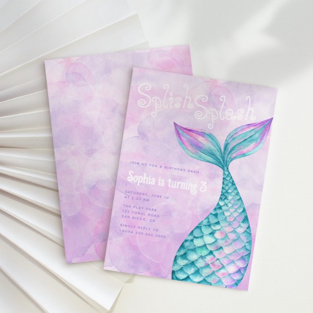 Invitación Cumpleaños de la sirena (Subido por el creador)