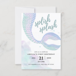 Invitación Cumpleaños de la sirena