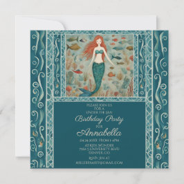 Invitación Cumpleaños de la sirena