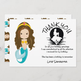 Invitación Cumpleaños de la Sirena Amarilla Gracias