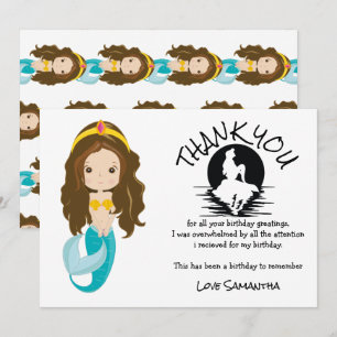 Invitación Cumpleaños de la Sirena Amarilla Gracias