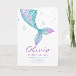 Invitación Cumpleaños de la Sirena bajo el mar