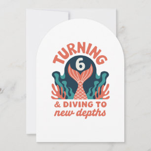 Invitación Cumpleaños de la sirena chica - Temática de los 6 