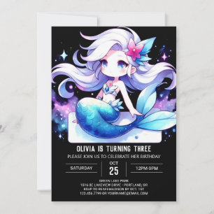 Invitación Cumpleaños de la Sirena Majestuosa