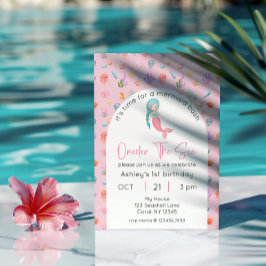 Invitación Cumpleaños De La Sirena Oneder La Foto Del Mar