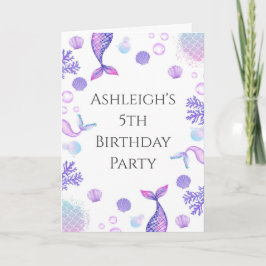 Invitación Cumpleaños de la Sirena Púrpura