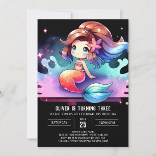 Invitación Cumpleaños de la Sirenita Náutica