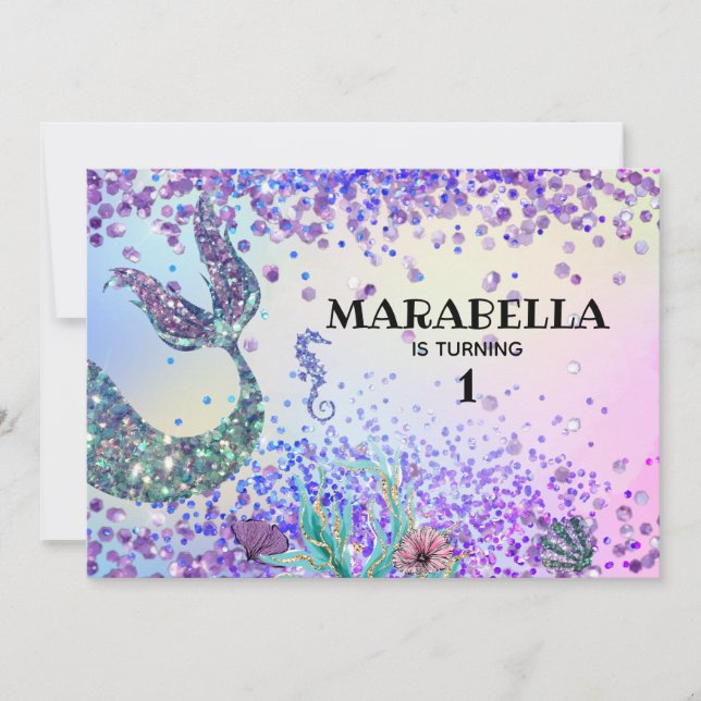 Invitación *~* Cumpleaños de la sirvienta, Chica arcoiris (Anverso)