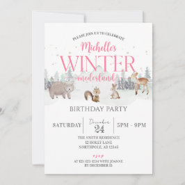 Invitación Cumpleaños de la Tierra de Invierno, Día de los An