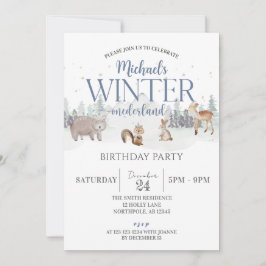 Invitación Cumpleaños de la Tierra de Invierno, Día de los An