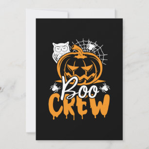 Invitación Cumpleaños de la tripulación de Halloween Boo