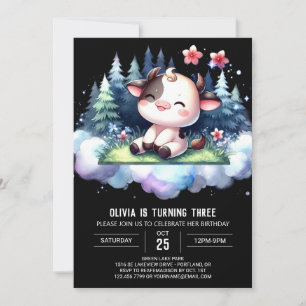 Invitación Cumpleaños de la vaca caprichosa en línea