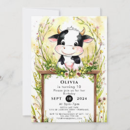 Invitación Cumpleaños de la vaca encantada