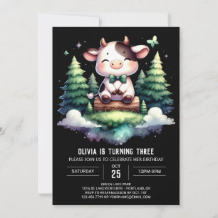 Invitación Cumpleaños de la vaca Personalizado Farmyard