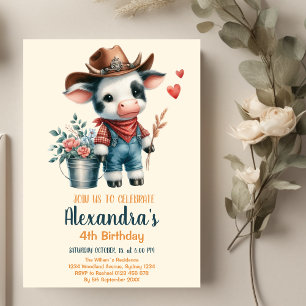 Invitación Cumpleaños de la vaca sagrada