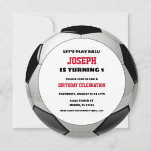 Invitación Cumpleaños de la Vuelta de Baloncesto de Fútbol