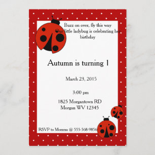 Invitación Cumpleaños de Lady Bug
