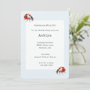 Invitación Cumpleaños de Ladybugs