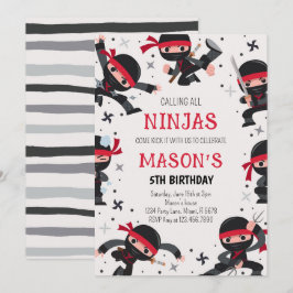 Invitación Cumpleaños de las Artes Marciales del Guerrero Roj