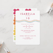 Cumpleaños de las flores de arcoiris retro diverti