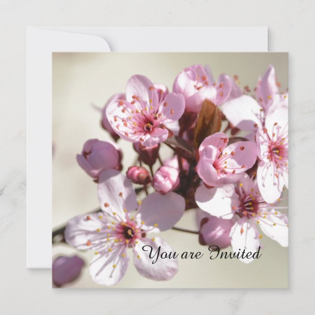 Invitación Cumpleaños de las flores de flores de flores de ce (Anverso)