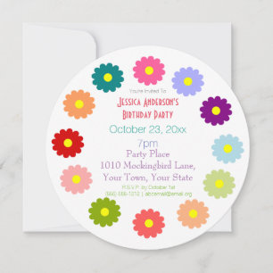 Invitación Cumpleaños de las Flores de Primavera