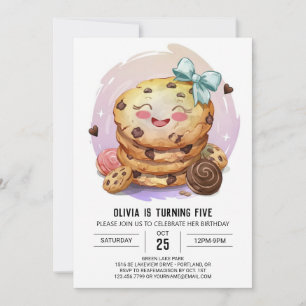 Invitación Cumpleaños de las galletas de chocolate eleganteme