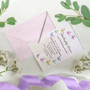 Invitación Cumpleaños de las Mariposas Coloridas