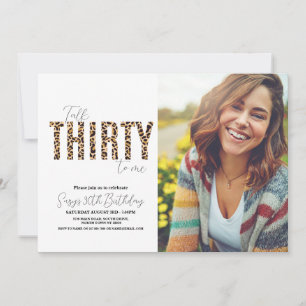 Invitación Cumpleaños de las mujeres con foto del leopardo Ta