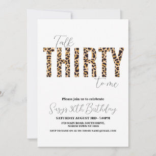 Invitación Cumpleaños de las mujeres de la Moda Leopard