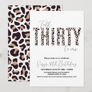Invitación Cumpleaños de las mujeres de la Moda Leopardo de l