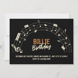 Invitación Cumpleaños de las notas musicales