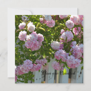 Invitación Cumpleaños de las Rosas Rosadas