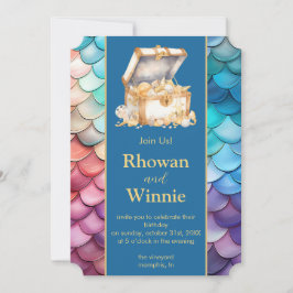 Invitación Cumpleaños de las Sirenas y los Piratas