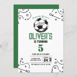 Invitación Cumpleaños de las tácticas modernas del fútbol vin