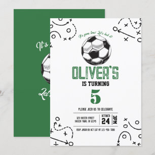 Invitación Cumpleaños de las tácticas modernas del fútbol vin