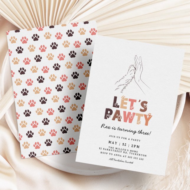 Invitación Cumpleaños de Let's Pawty Dog (Subido por el creador)