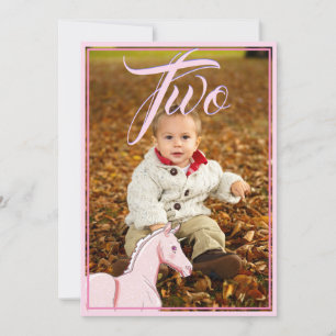 Invitación Cumpleaños de Lil Palomino Unicorn (rosa/púrpura/i