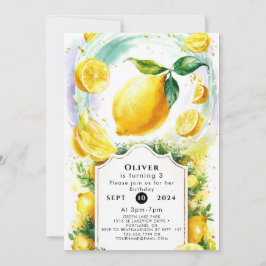 Invitación Cumpleaños de limón mágico colorido