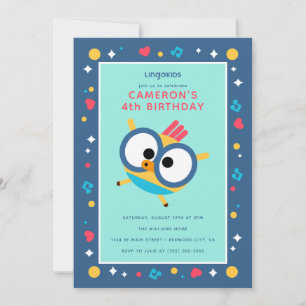 Invitación Cumpleaños de Lingokids con Billy