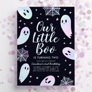 Invitación Cumpleaños de Little Boo Ghost Halloween