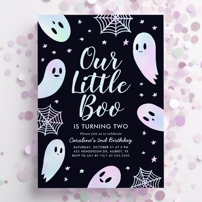 Invitación Cumpleaños de Little Boo Ghost Halloween (Subido por el creador)