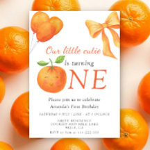 Cumpleaños de Little Cutie Orange Citrus 1 año