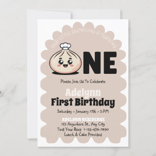 Invitación Cumpleaños de Little Dumpling Girl 1er