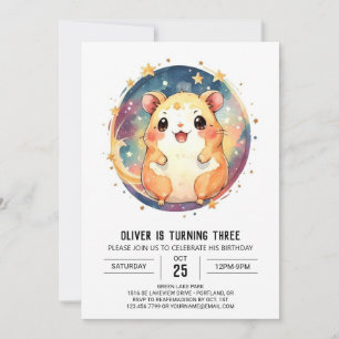 Invitación Cumpleaños de Little Hamster en línea