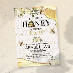 Invitación Cumpleaños de Little Honey Bee