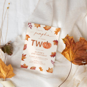 Invitación Cumpleaños de Little Pumpkin 2º Otoño 