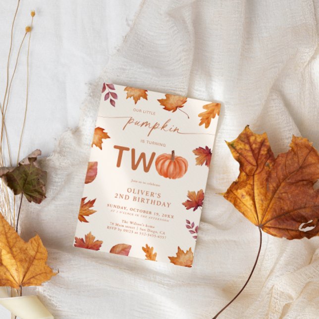 Invitación Cumpleaños de Little Pumpkin 2º Otoño  (Subido por el creador)